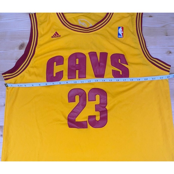 Adidas NBA LeBron James Cavs Jersey XXL +2 Gold Cleveland Cavaliers #23 - Picture 4 of 8